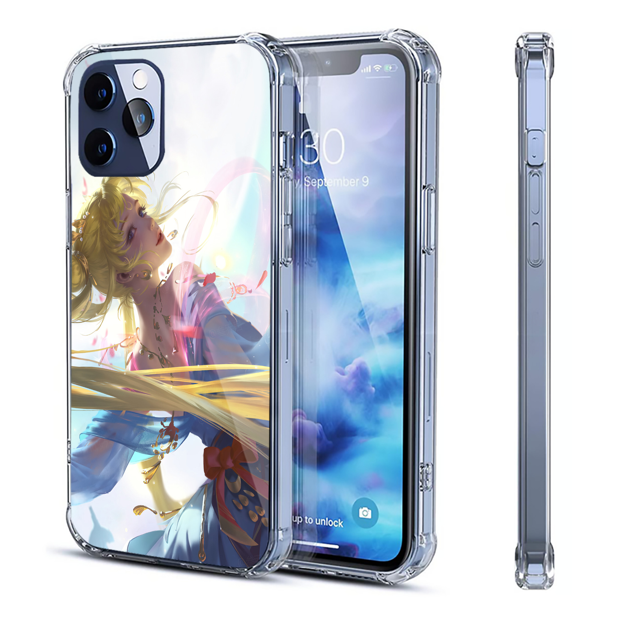 （画像用） 美少女戦士セーラームーン Sailor Moon 【iPhone 12シリーズ対応】透明スマホケース（クリアソフトケース）